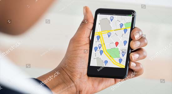 ILLUSTRATION GEOLOCALISATION SUR SMARTPHONE